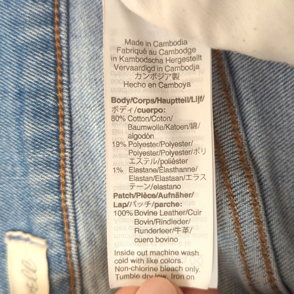 Madewell Classic 10"‎ High Rise Medium Wash Ankle Cropped Skinny Jeans Blue 25 - Picture 10 of 15